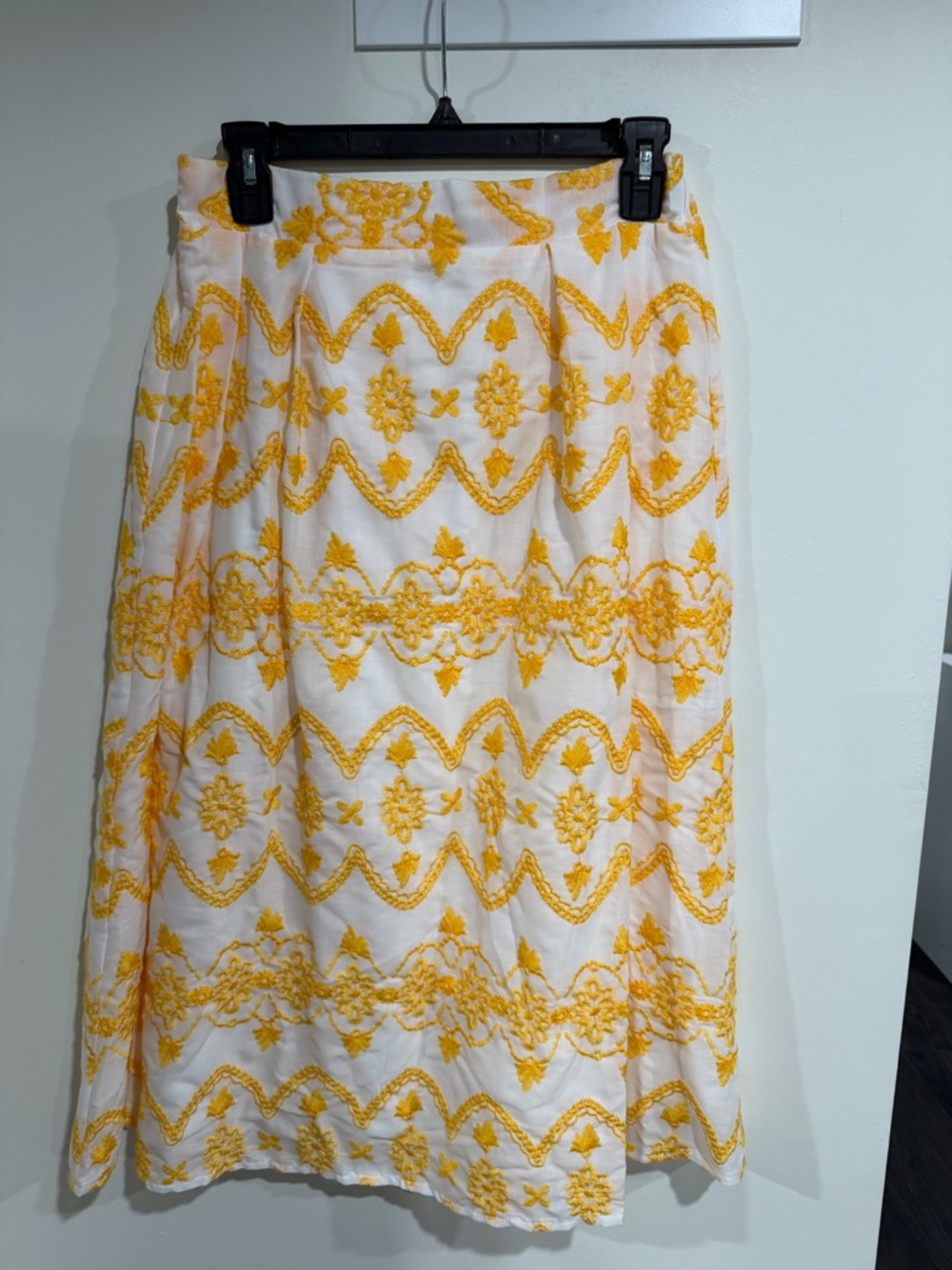Boho Floral Embroidered Sleeveless High Waisted Midi Skirt Set Medium - Picture 7 of 7